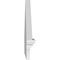 Ekena Millwork Peaked Cap Smooth Architectural PVC Combination Pediment, 50"W x 19-3/8"H x 2-3/4"P (Pitch 6/12) PEDPC050X195PKC00 - alternate 3